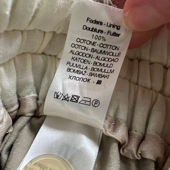 Forte Forte Sand-Washed Drawstring Khaki Trousers Euro Old Money Luxury Pants - Picture 8 of 12